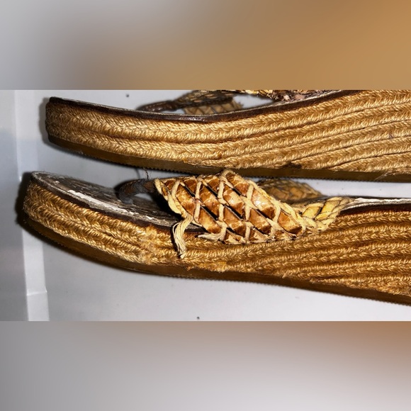 Skechers Cali Woven Espadrille Wedge Sandals Size 8 l Women’s Boho Summer Shoes - Picture 8 of 13